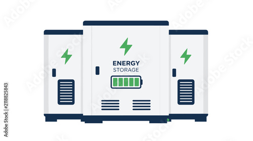 Energy Storage Battery System With Large Modules.