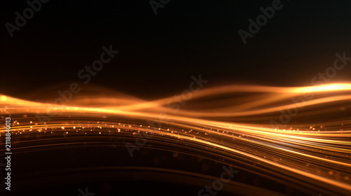 Golden Light Streams Abstract Motion Digital Background