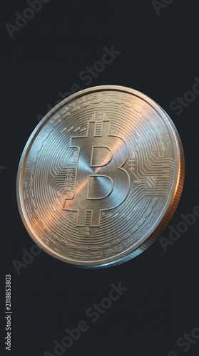 Bitcoin coin digital finance cryptocurrency technology abstract metal texture background digital currency concept
