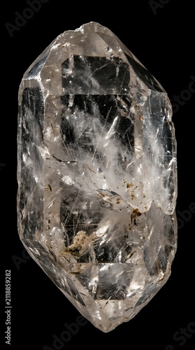 Large clear crystalline quartz mineral specimen with sharp geometric facets perfect for display and geology enthusiasts