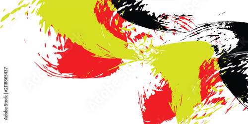 Dynamic abstract grunge wave brush stroke design element on white background