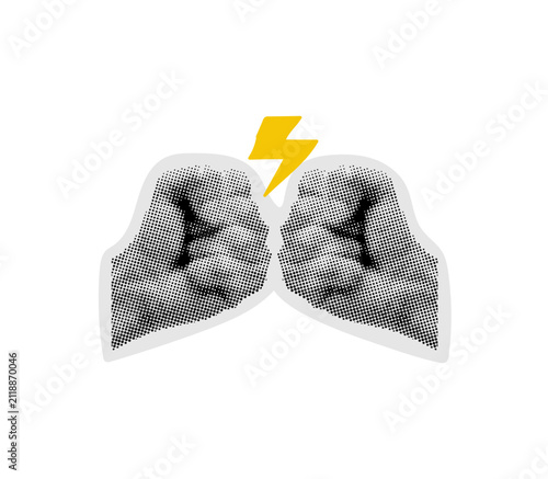 Halftone Bow Illustration