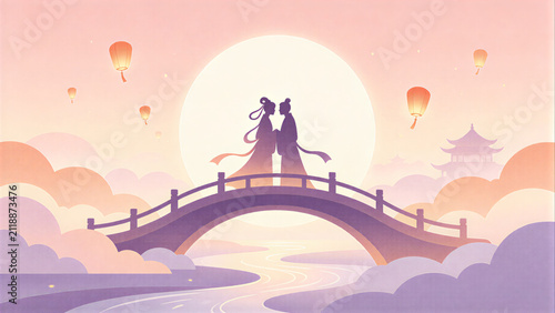 Designing Illustration Elements for the Chinese Traditional Valentine's Day - Qixi Festival