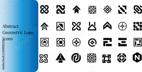 Web Web abstract logo, geometric logo, logo collection, logo set, logo icon, icon pack, geometric icon, abstract icon, modern logo, minimalist logo, monogram, branding, brand identity, corporate logo,