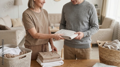 Couple Folding Linens, Celebrating World Lungs Day