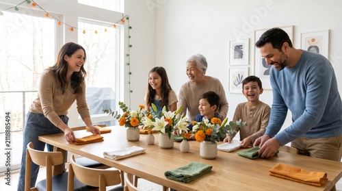 Joyful Family Gathers for India's Independence Day Meal at Home
