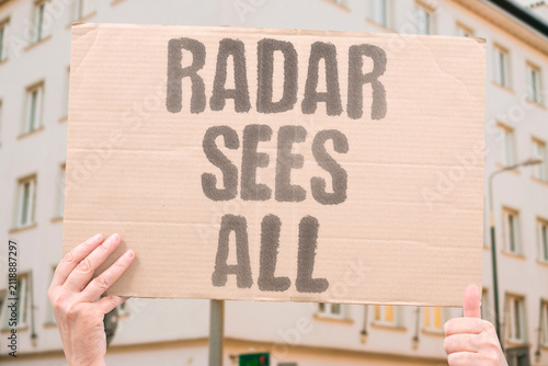 Принти на полотні "Radar Sees All" Satellite and ground radar track every missile from launch