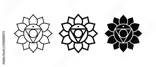 Fotografie Sacral Chakra Symbol Vector Icons, Swadhisthana Energy Centers, Spiritual Icons