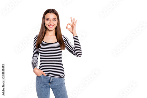 Cuadro en lienzo Portrait of her she nice attractive winsome shine charming cute lovely pretty ch