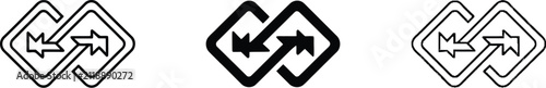 Foto Substitute icon set featuring replacement symbols, directional arrows, and editable pictograms for change, exchange, and alternative concepts
