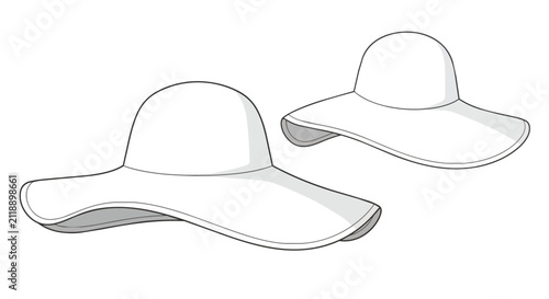 Elegant Pair of White Wide Brim Sun Hats for Women Summer Beach Holiday Fashion and Sun Protection Gear