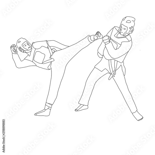 vector illustration of two men