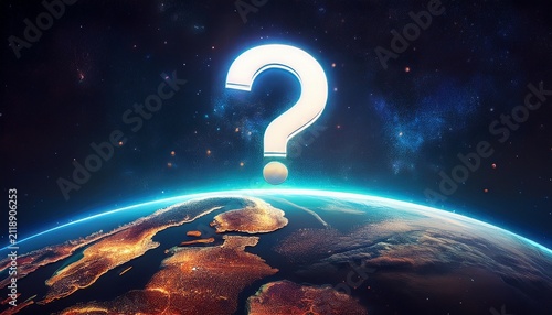 question mark on earth