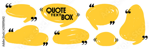 Konstfotografi Bold marker shapes and speech bubbles frame every quote