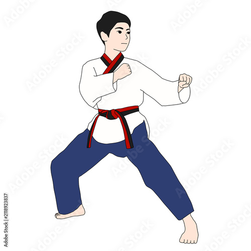 karate boy in kimono