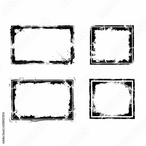 Vintage Black Frame Collection Featuring Rough Textured Borders