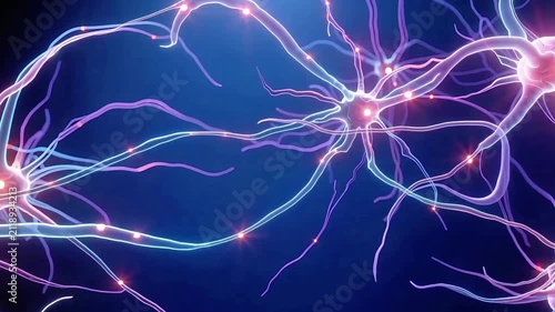 Microscopic View of Neural Network Connections in Human Brain.