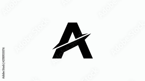 Modern black letter A logo for branding.