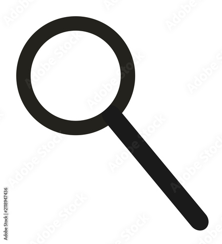 magnifying glass on white background