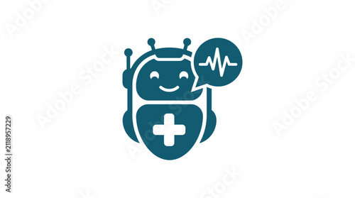Robot assistant provides medical monitoring and health advice to patients.