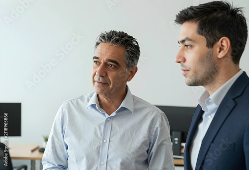 Two diverse businessmen in ...