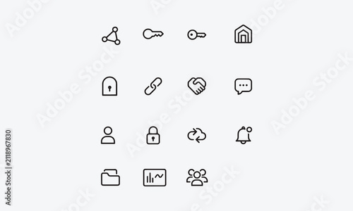  Intranet icon set.