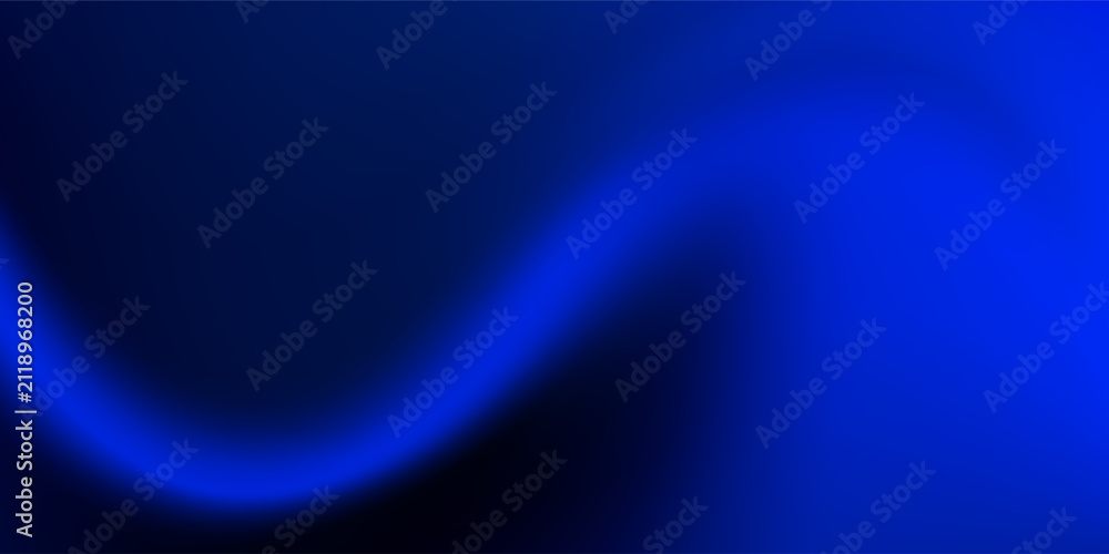 Fototapeta premium Deep blue ocean gradient wallpaper. Abstract deep dark navy underwater background. Night sky and deep water surface design. Blur sea backdrop for presentation, brochure, poster, banner. Vector