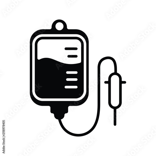 Medical infusion bag icon