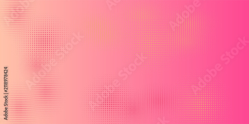 Pink orange polka dots gradient halftone background. Pop art cartoon dot texture with comic graphic design, Horizontal abstract pattern wall for cover digital technology. vector modern