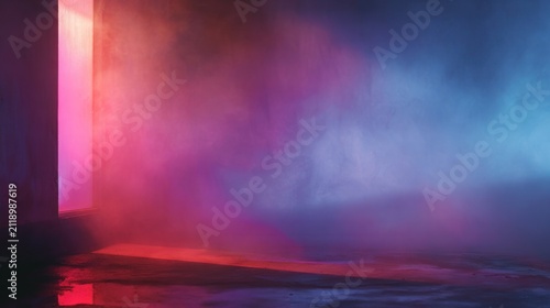 Abstract colorful background with gradient hues and vibrant light effects