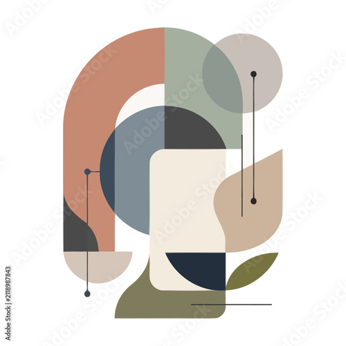 Abstract Geometric Shapes Modern Illustration