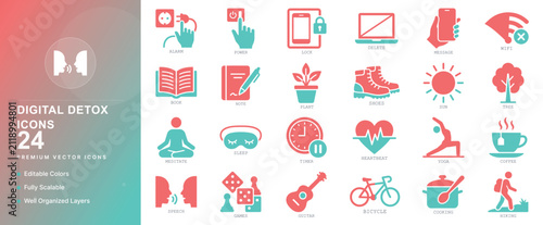 Quadro su tela digital detox offline relax unplug mental health wellness screen time nature min