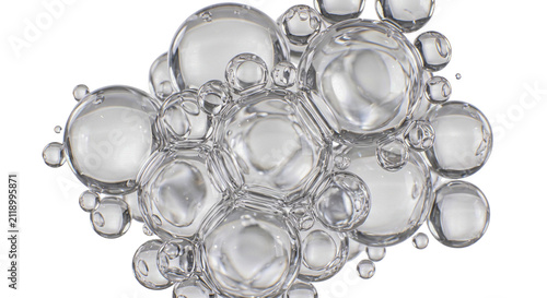 Cluster of Transparent Bubbles