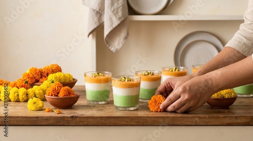 Vibrant Tricolor Desserts Inspired by India's Independence Day Celebration