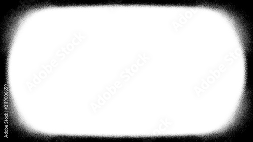 Soft edge spray paint frame border layout illustration features hand drawn aerosol distress texture. Smooth aerosol background layout for photo overlay poster template design clip art.