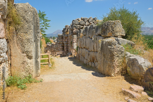 Tiryns ancient cyclopean walls surviving through time in Greece