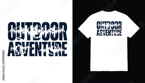 Outdoor Adventure Mountain Hiking T Shirt Design For Camping Nature Lovers