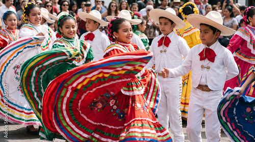niños mexicanos celebrando