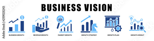 Foto glyphcolor - Business Vision web banner icon vector illustration concept