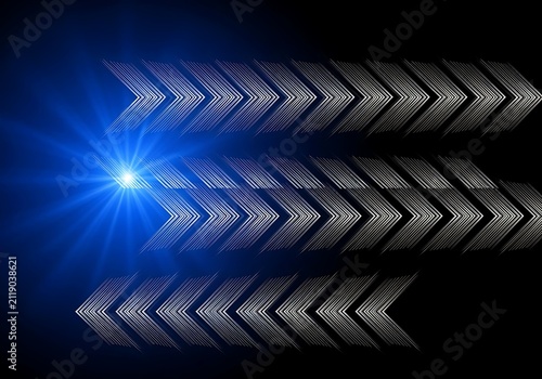 Glowing Blue Abstract Background