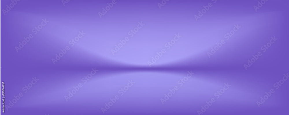 Fototapeta premium Abstract gradient podium background. Violet, purple and lilac empty 3d studio backdrop. Clean scene for product presentation mockup template. Vector illustration