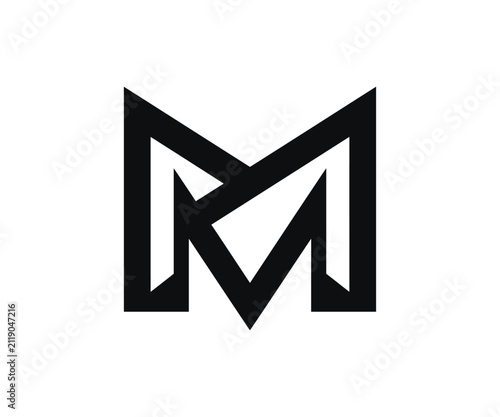 PrintAbstract geometric letter M monogram initial logo