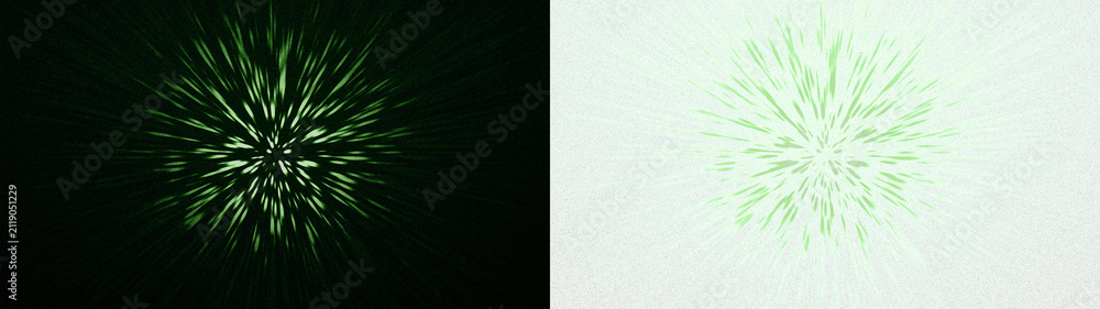 Fototapeta premium Abstract green particle burst light overlay PNG , isolated on transparent background