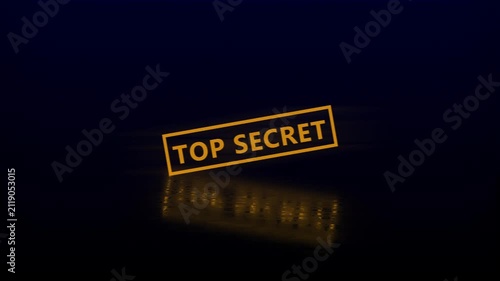Secret digital glitch text animation, cyber security warning and confidential data concept classified