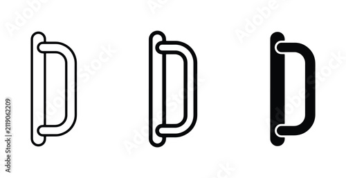 Door Handle Icons: Modern, Classic, and Silhouette Designs for Hardware and Access Concepts