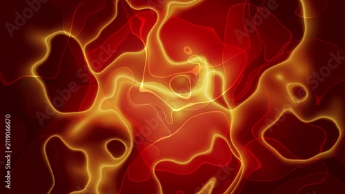 Abstract flowing red liquid wave background with glowing neon lines. motion graphic.