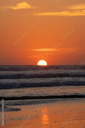 sunset on the beach