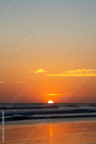 sunset on the beach