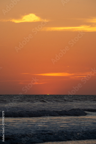 sunset on the beach