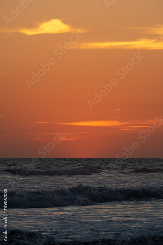 sunset on the beach